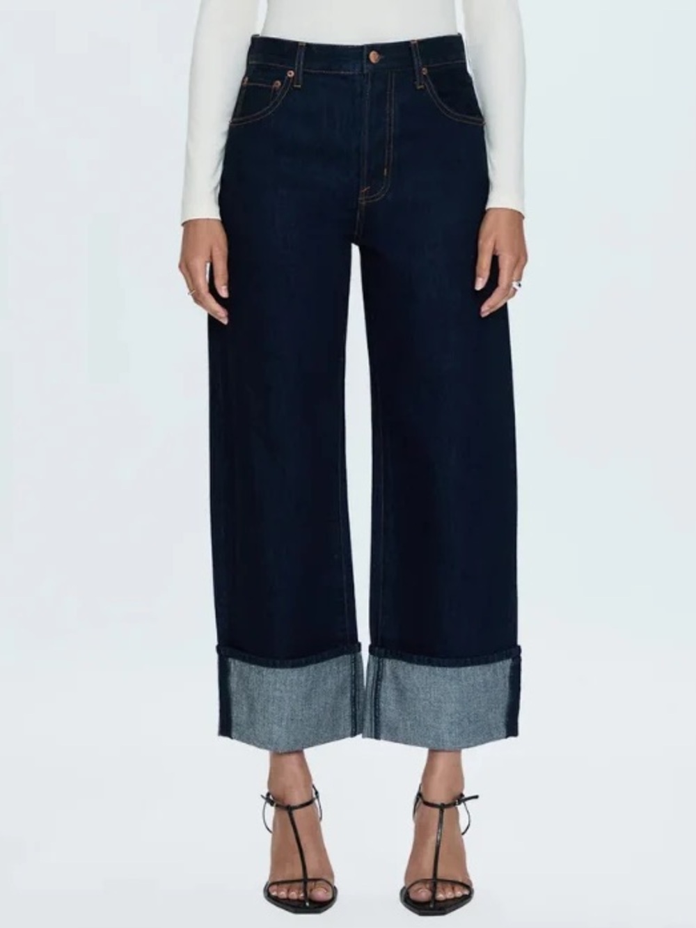 Pistola Ryder Dark Wash Wide Cuffed Jeans